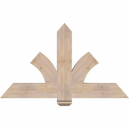 Ekena Millwork Redmond Smooth Timber Gable Bracket, Douglas Fir, 48"W x 28"H x 3 1/2"D x 5 1/2"F, 14/12 Pitch GBW048X28X0406RED00SDF
